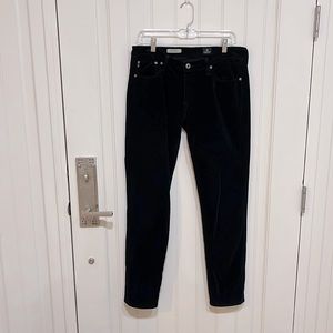 AG Adriano Goldschmied The Stilt Black Corduroy Jeans  size 30 Anthropologie